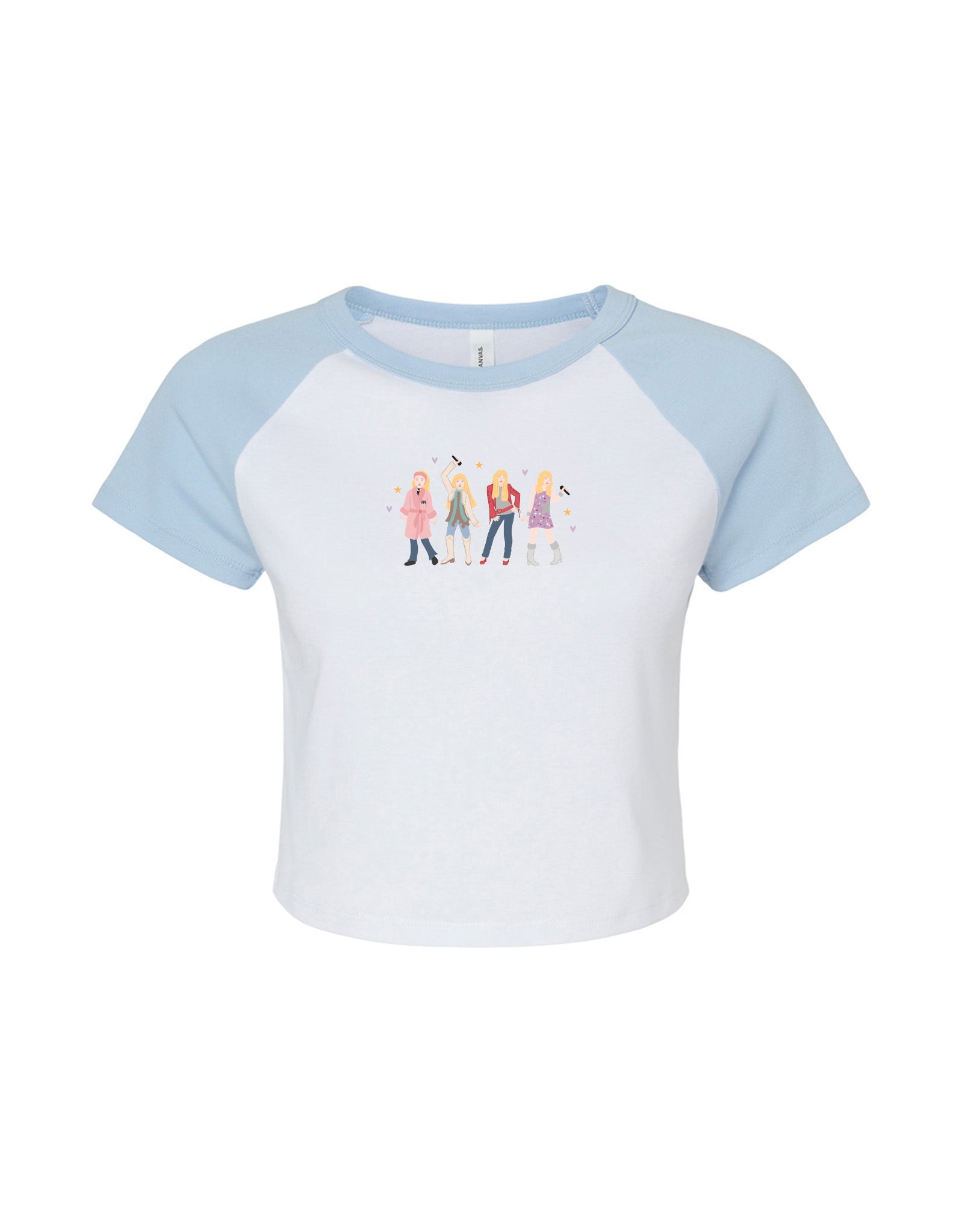 Hannah Eras Embroidered Micro Rib Raglan Baby Tee