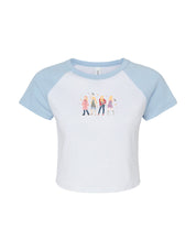 Hannah Eras Embroidered Micro Rib Raglan Baby Tee