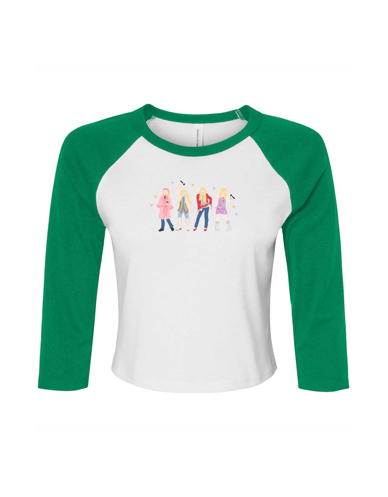 Hannah Eras Embroidered Micro Rib 3/4 Sleeve Tee