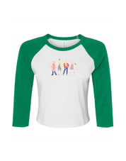 Hannah Eras Embroidered Micro Rib 3/4 Sleeve Tee