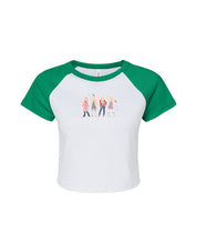 Hannah Eras Embroidered Micro Rib Raglan Baby Tee