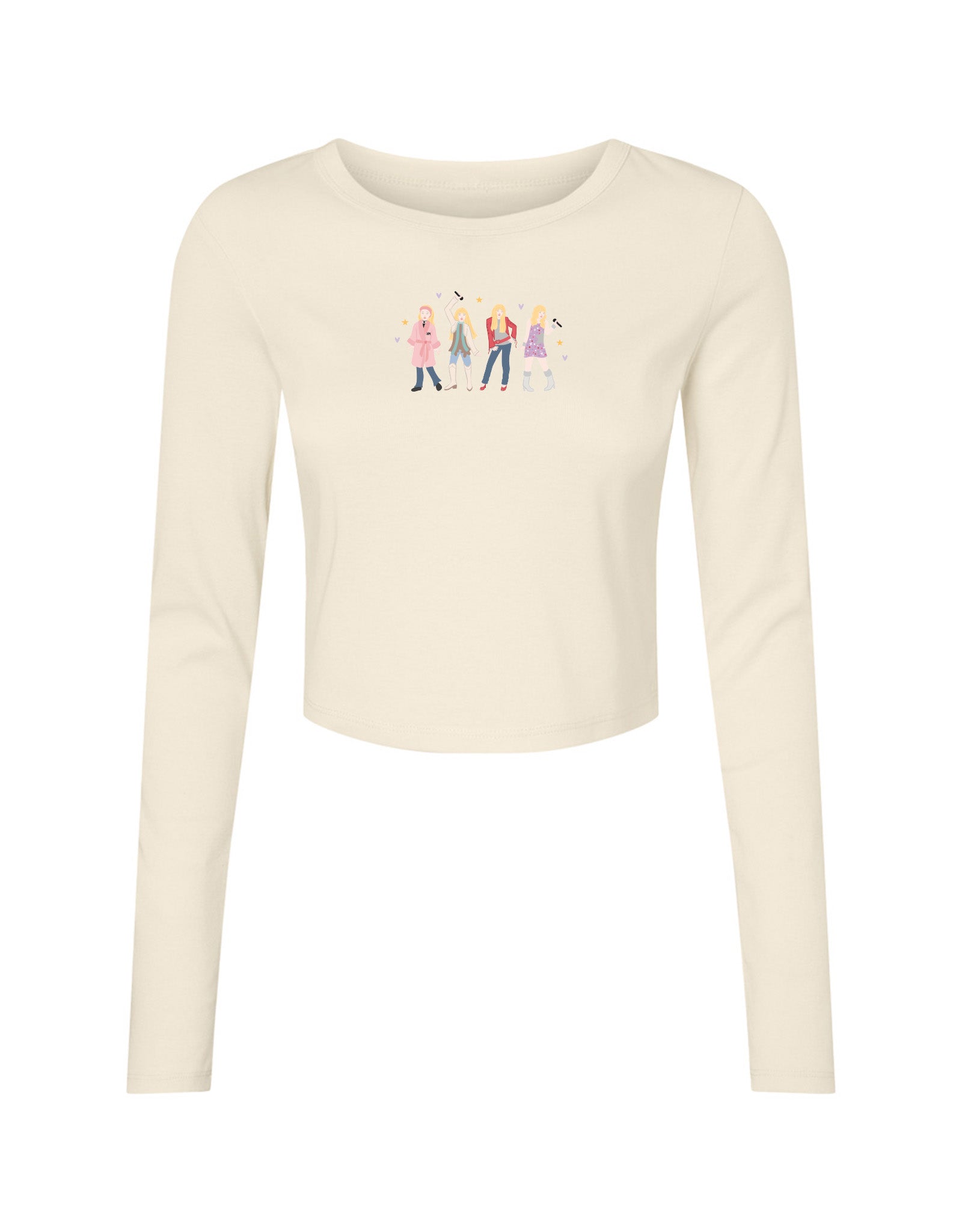 Hannah Eras Embroidered Micro Rib Long Sleeved Tee