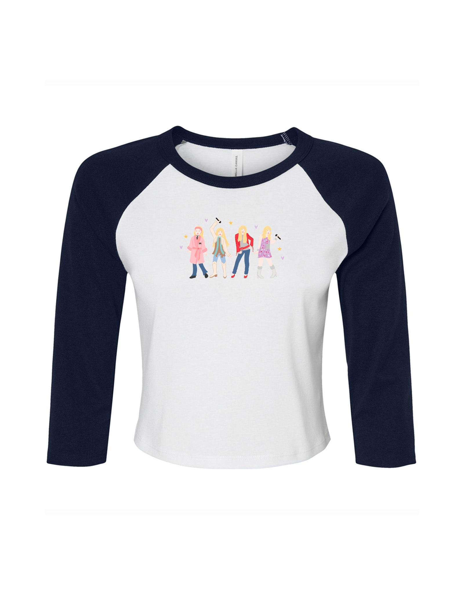 Hannah Eras Embroidered Micro Rib 3/4 Sleeve Tee
