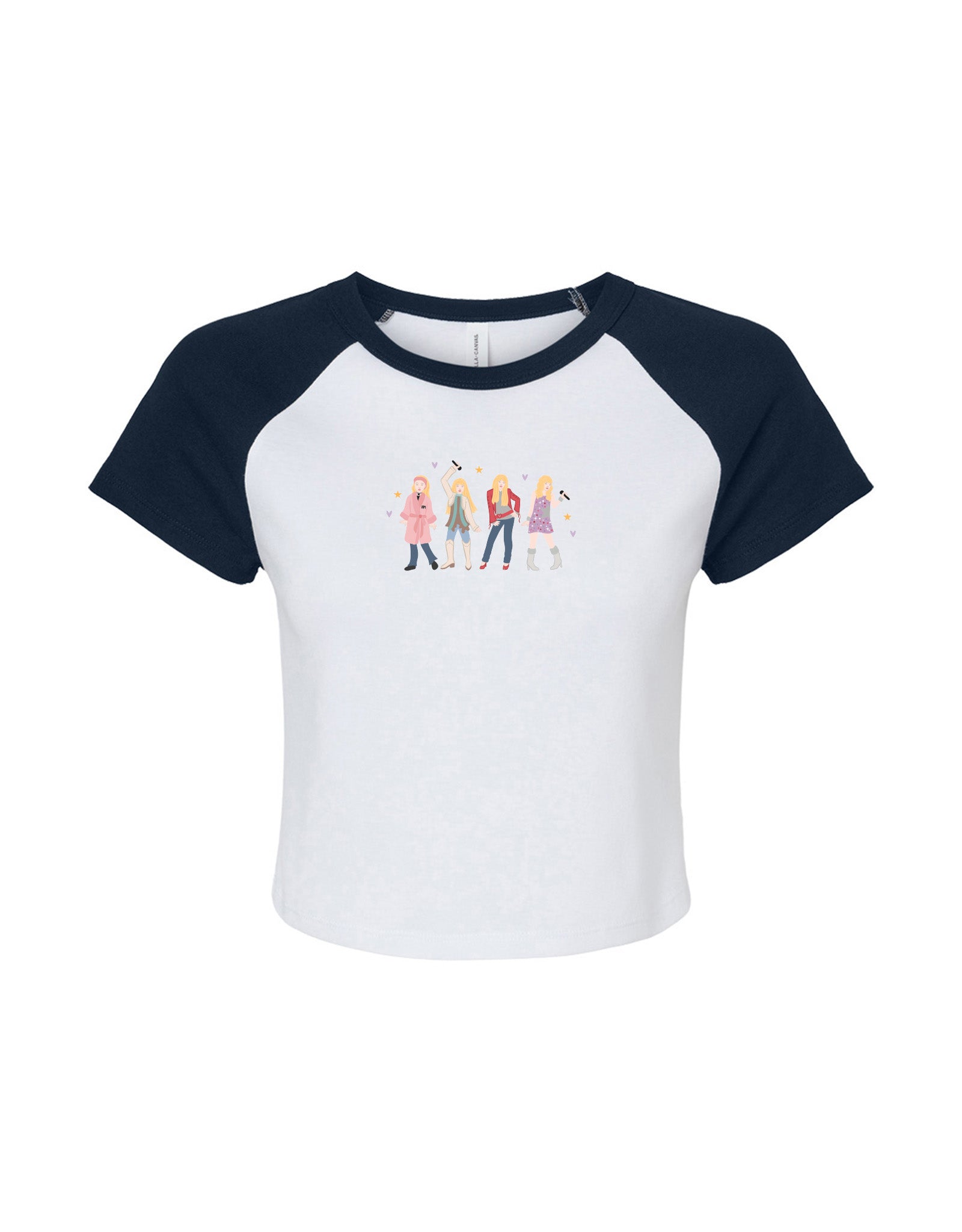 Hannah Eras Embroidered Micro Rib Raglan Baby Tee