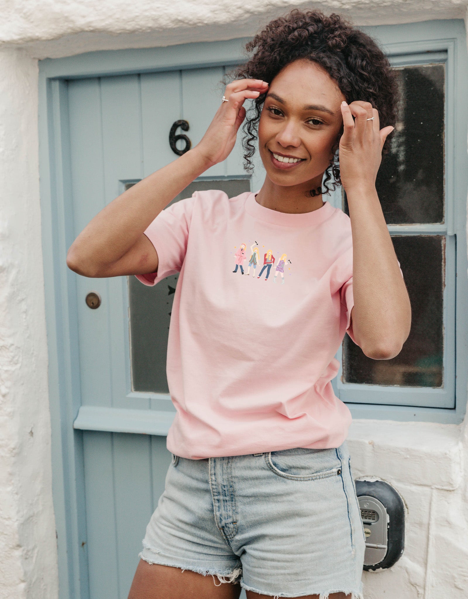 Hannah Eras Embroidered Organic Cotton T-Shirt