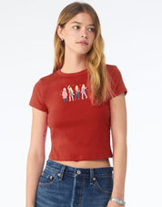 Hannah Eras Embroidered Micro Rib Baby Tee