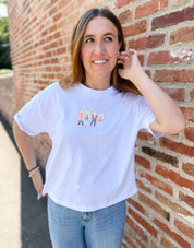 Hannah Eras Embroidered Boxy Organic Cotton Tee