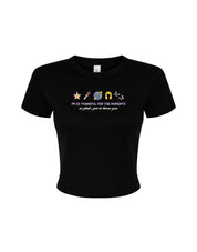 Hannah Icons Embroidered Micro Rib Baby Tee