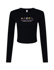 Hannah Icons Embroidered Micro Rib Long Sleeved Tee