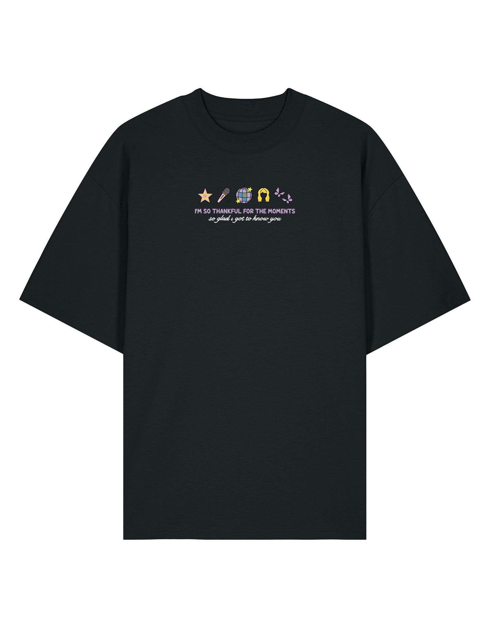 Hannah Icons Embroidered Oversized Organic Cotton Tee