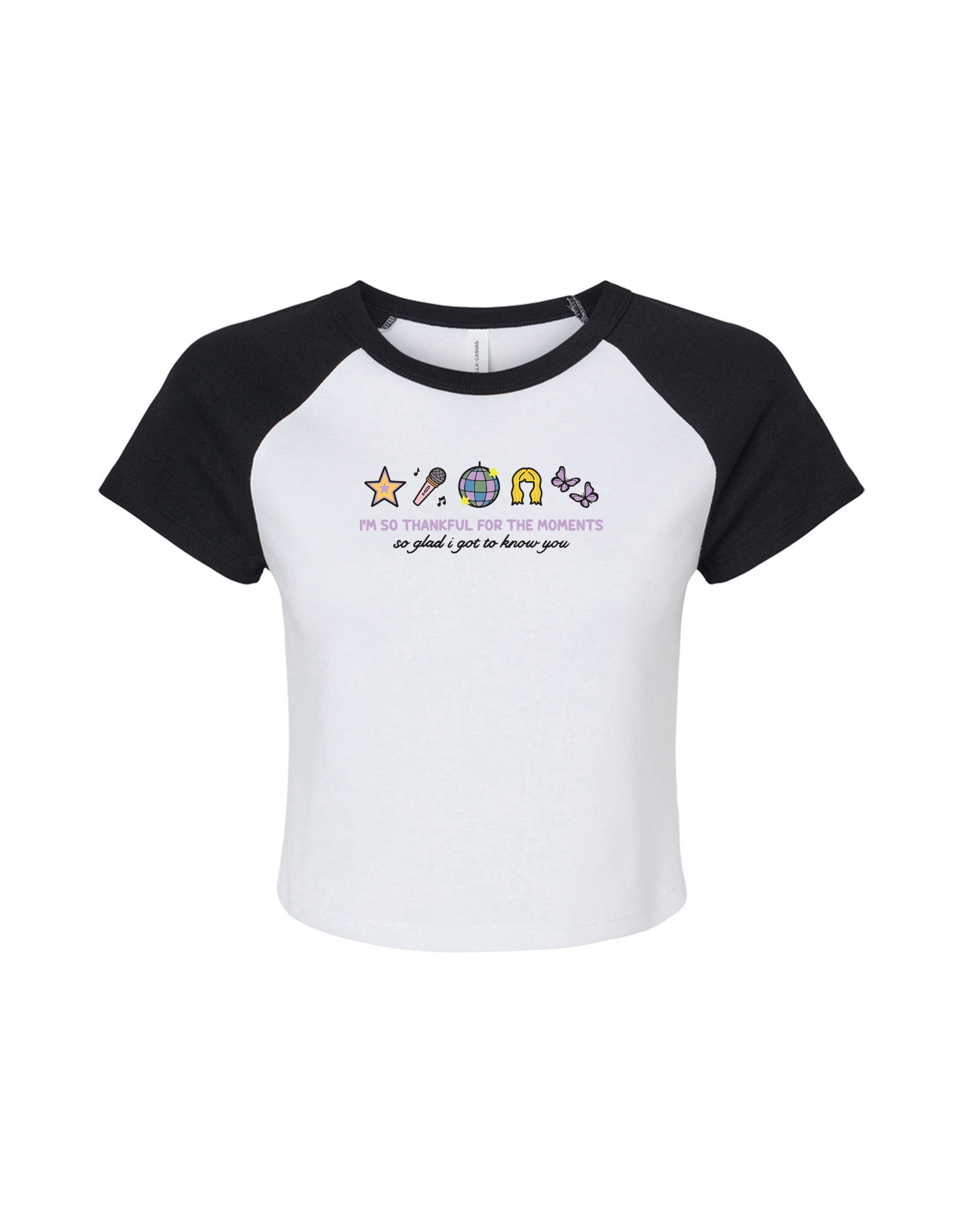 Hannah Icons Embroidered Micro Rib Raglan Baby Tee