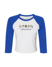 Hannah Icons Embroidered Micro Rib 3/4 Sleeve Tee