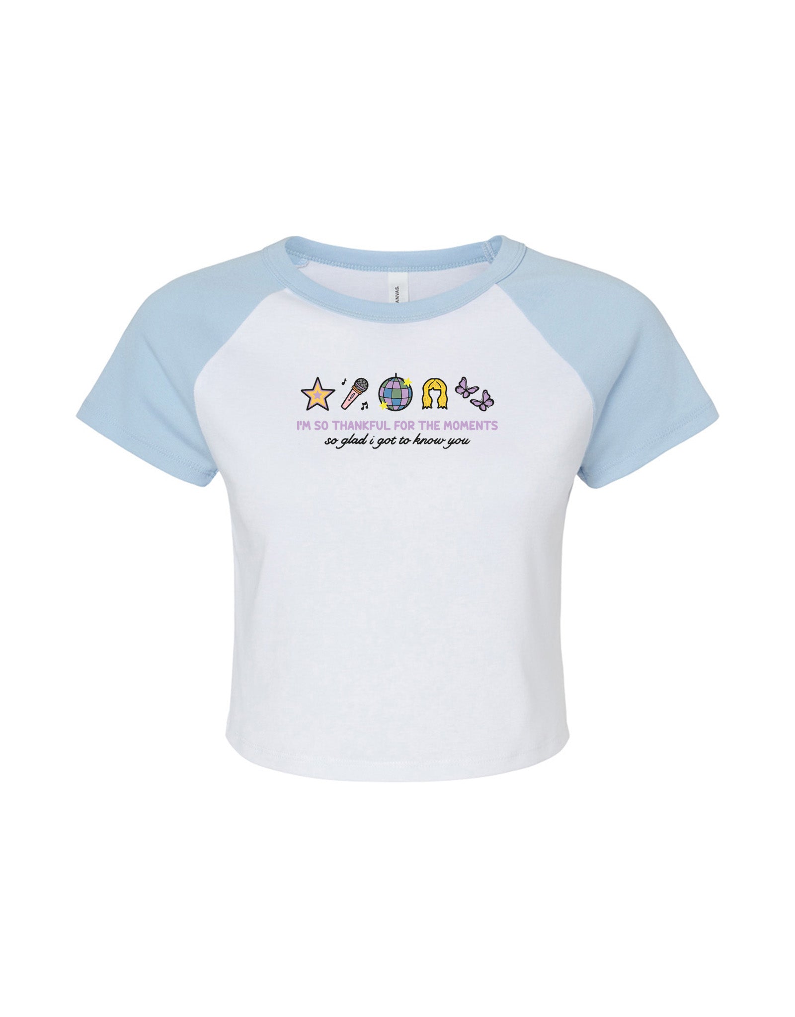 Hannah Icons Embroidered Micro Rib Raglan Baby Tee