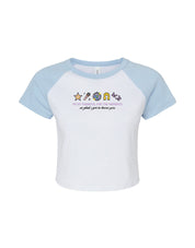Hannah Icons Embroidered Micro Rib Raglan Baby Tee