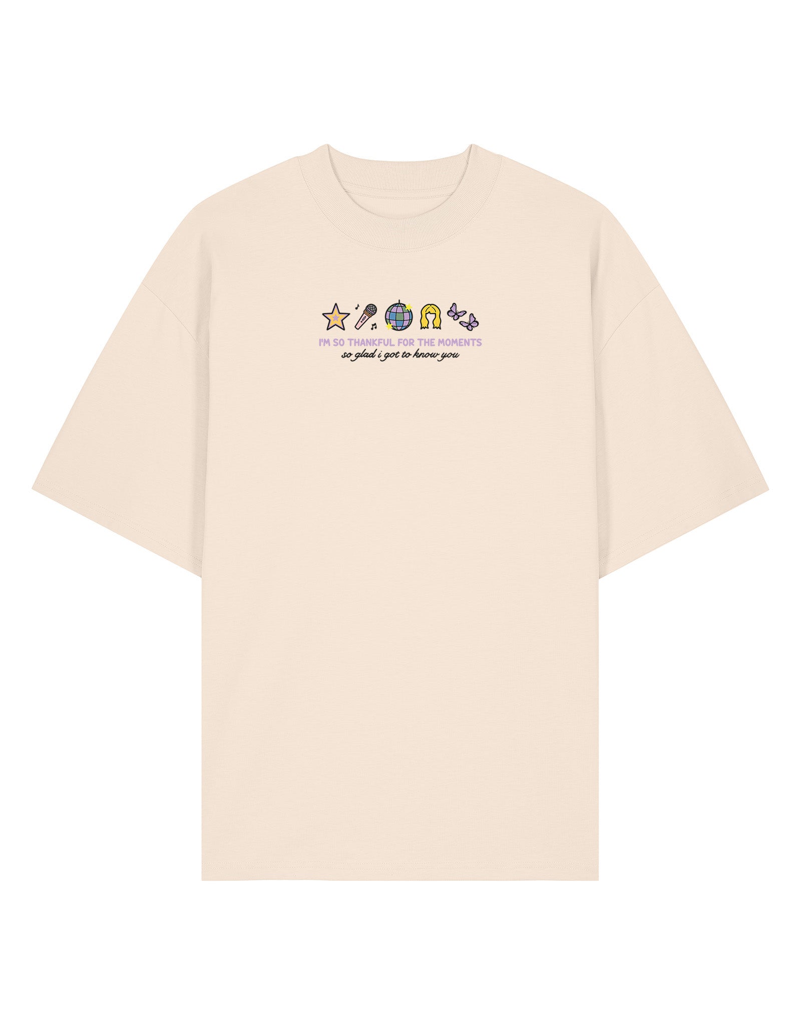 Hannah Icons Embroidered Oversized Organic Cotton Tee