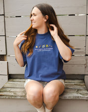 Hannah Icons Embroidered Oversized Organic Cotton Tee
