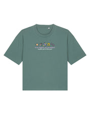 Hannah Icons Embroidered Boxy Organic Cotton Tee