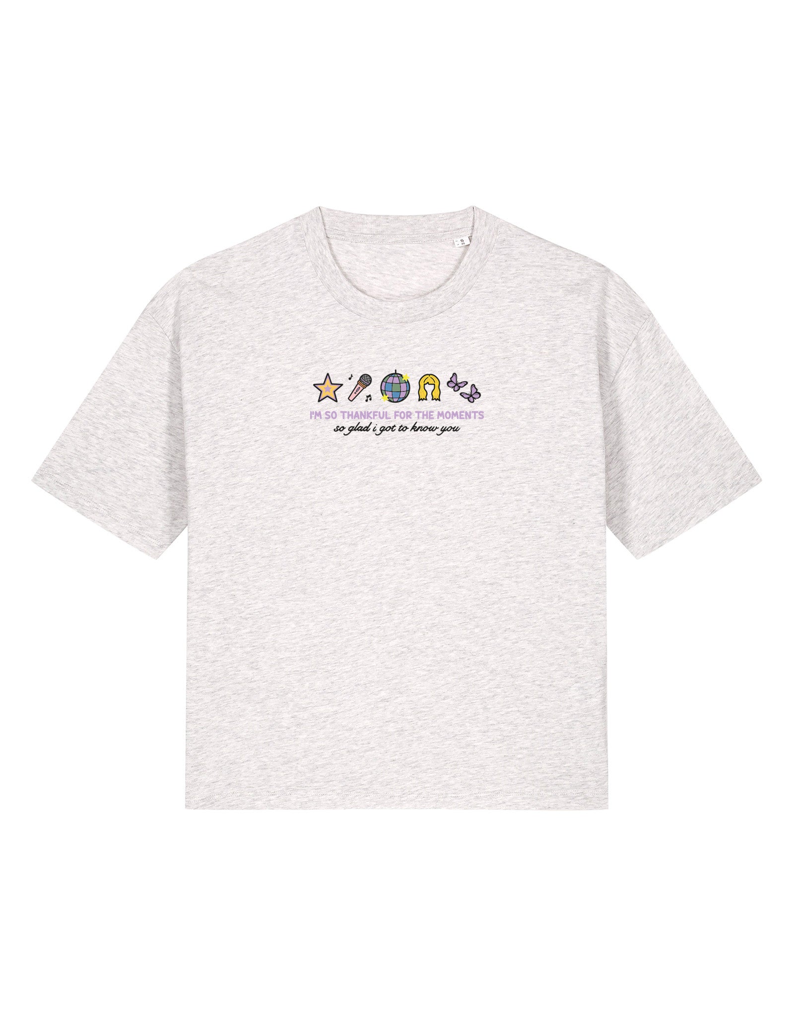 Hannah Icons Embroidered Boxy Organic Cotton Tee
