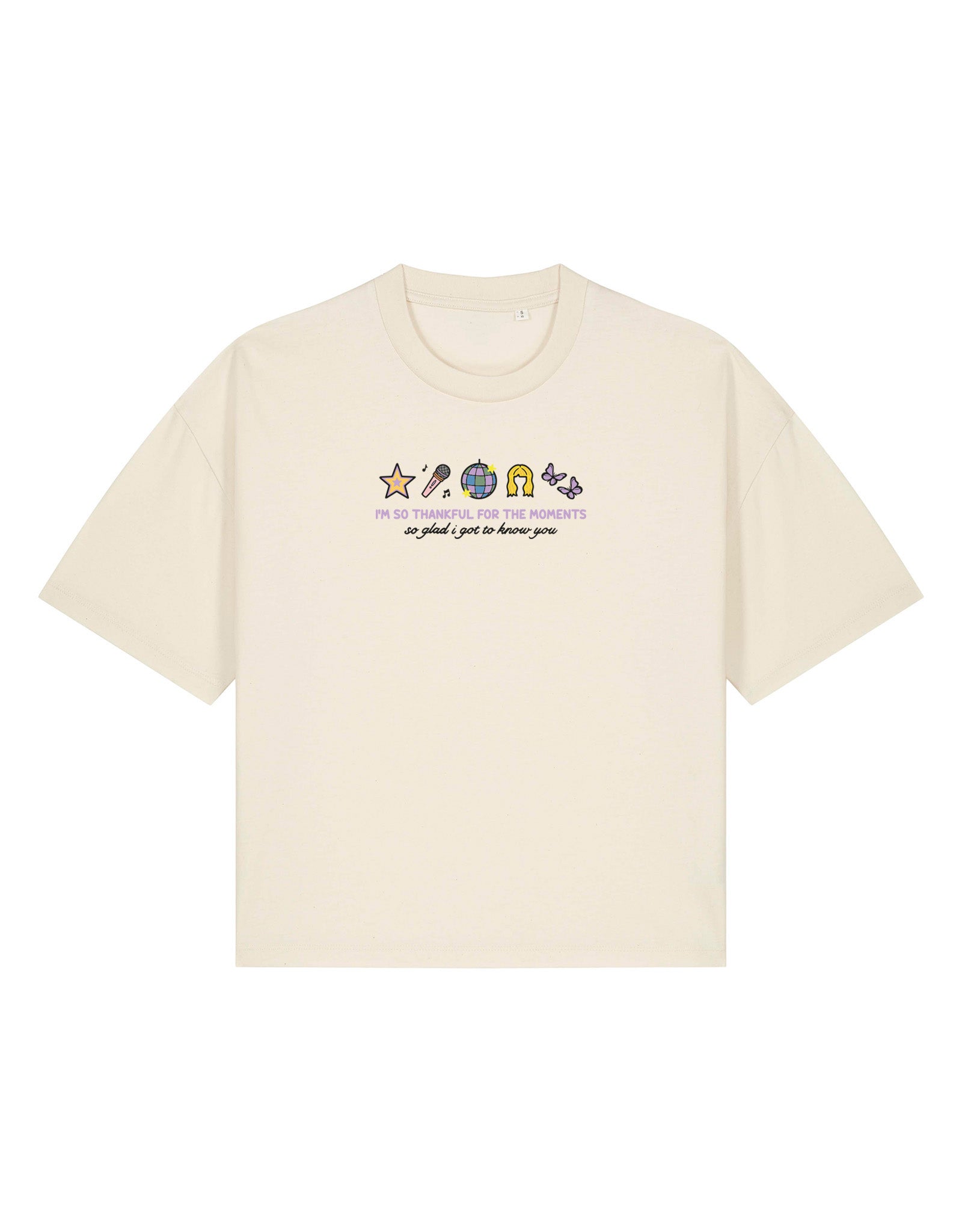 Hannah Icons Embroidered Boxy Organic Cotton Tee