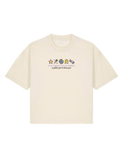 Hannah Icons Embroidered Boxy Organic Cotton Tee