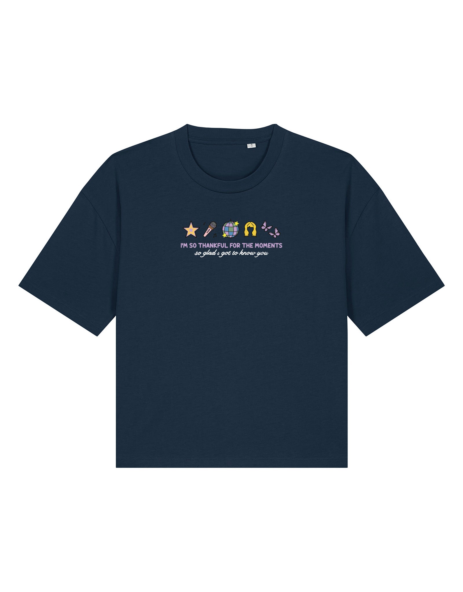 Hannah Icons Embroidered Boxy Organic Cotton Tee