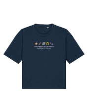 Hannah Icons Embroidered Boxy Organic Cotton Tee