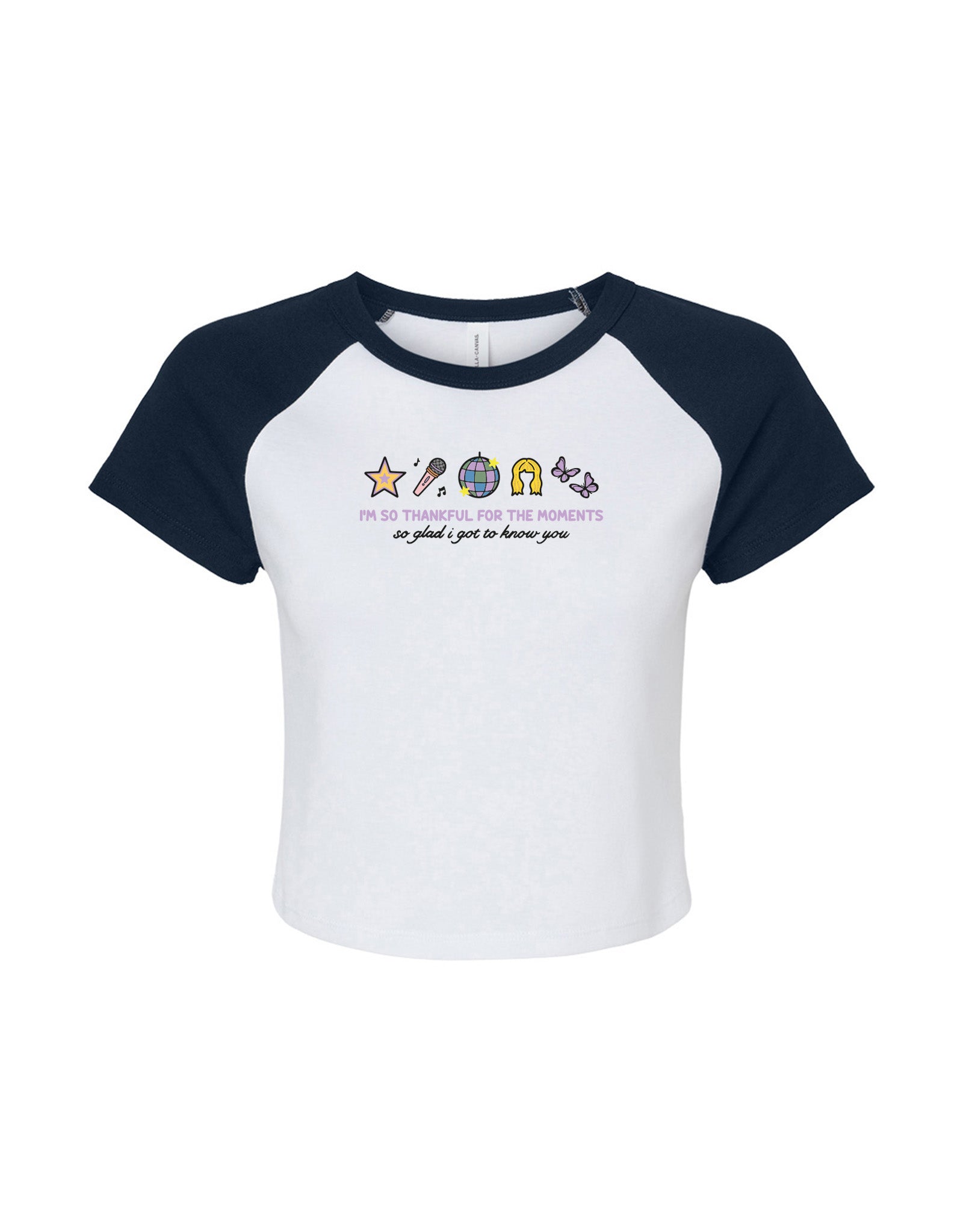 Hannah Icons Embroidered Micro Rib Raglan Baby Tee