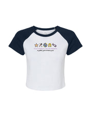 Hannah Icons Embroidered Micro Rib Raglan Baby Tee