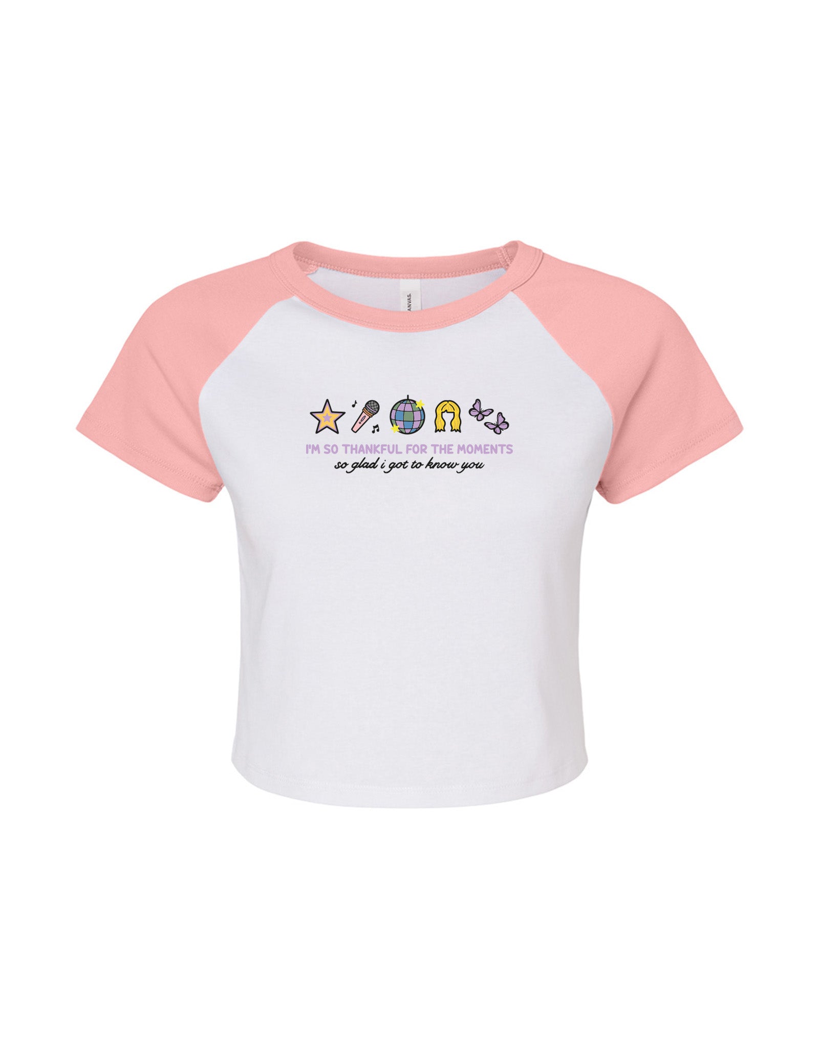 Hannah Icons Embroidered Micro Rib Raglan Baby Tee