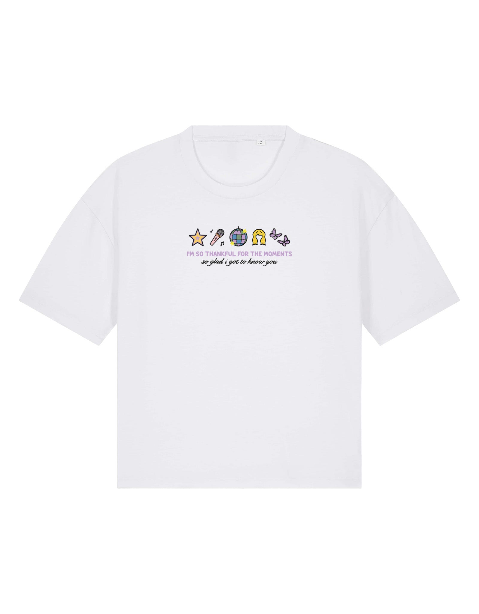 Hannah Icons Embroidered Boxy Organic Cotton Tee