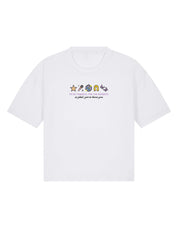 Hannah Icons Embroidered Boxy Organic Cotton Tee