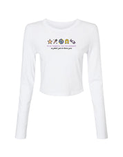 Hannah Icons Embroidered Micro Rib Long Sleeved Tee