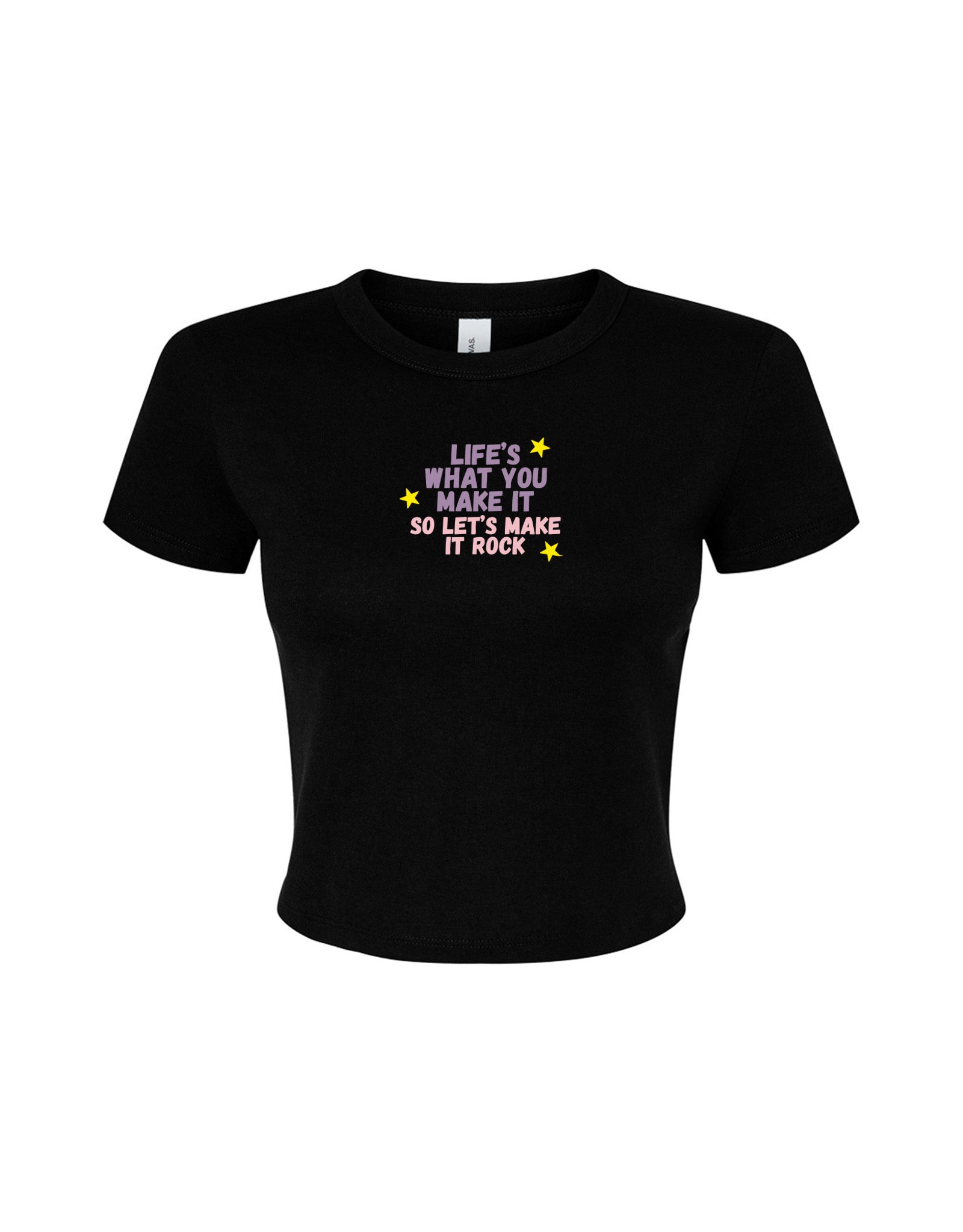 Hannah Lyrics Embroidered Micro Rib Baby Tee