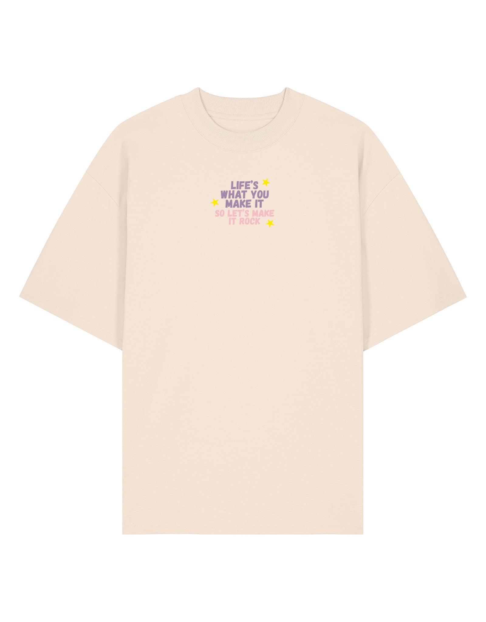 Hannah Lyrics Embroidered Oversized Organic Cotton Tee
