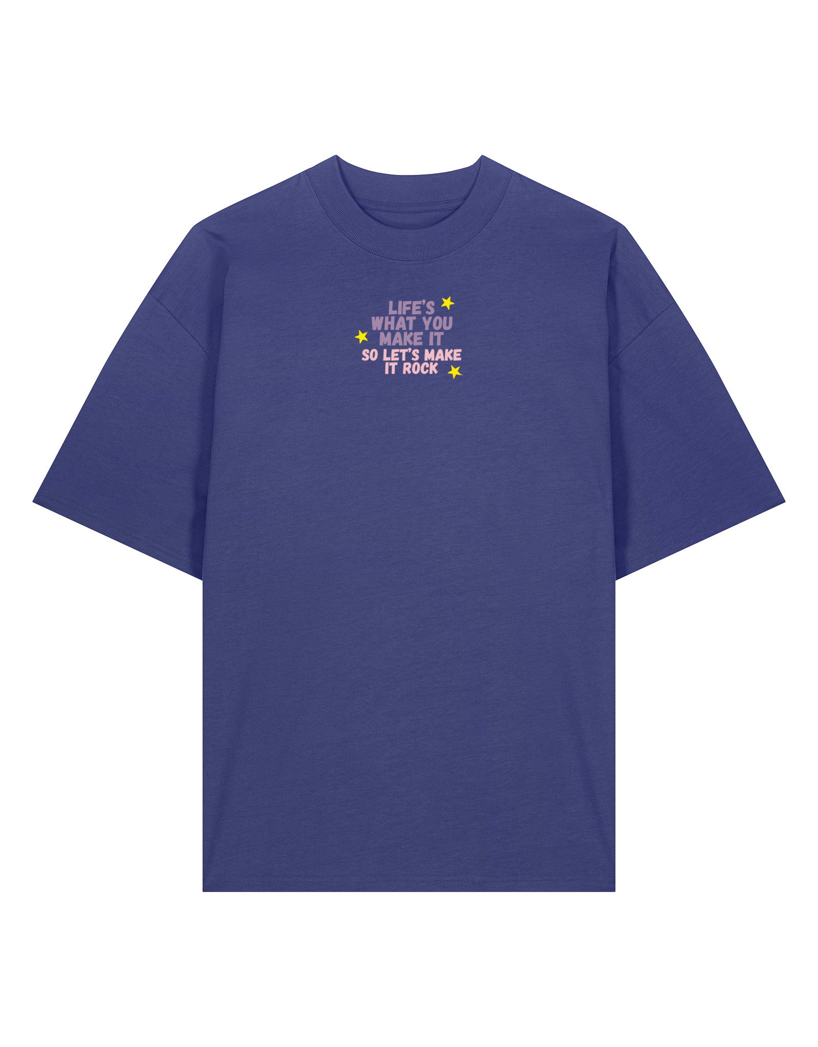Hannah Lyrics Embroidered Oversized Organic Cotton Tee