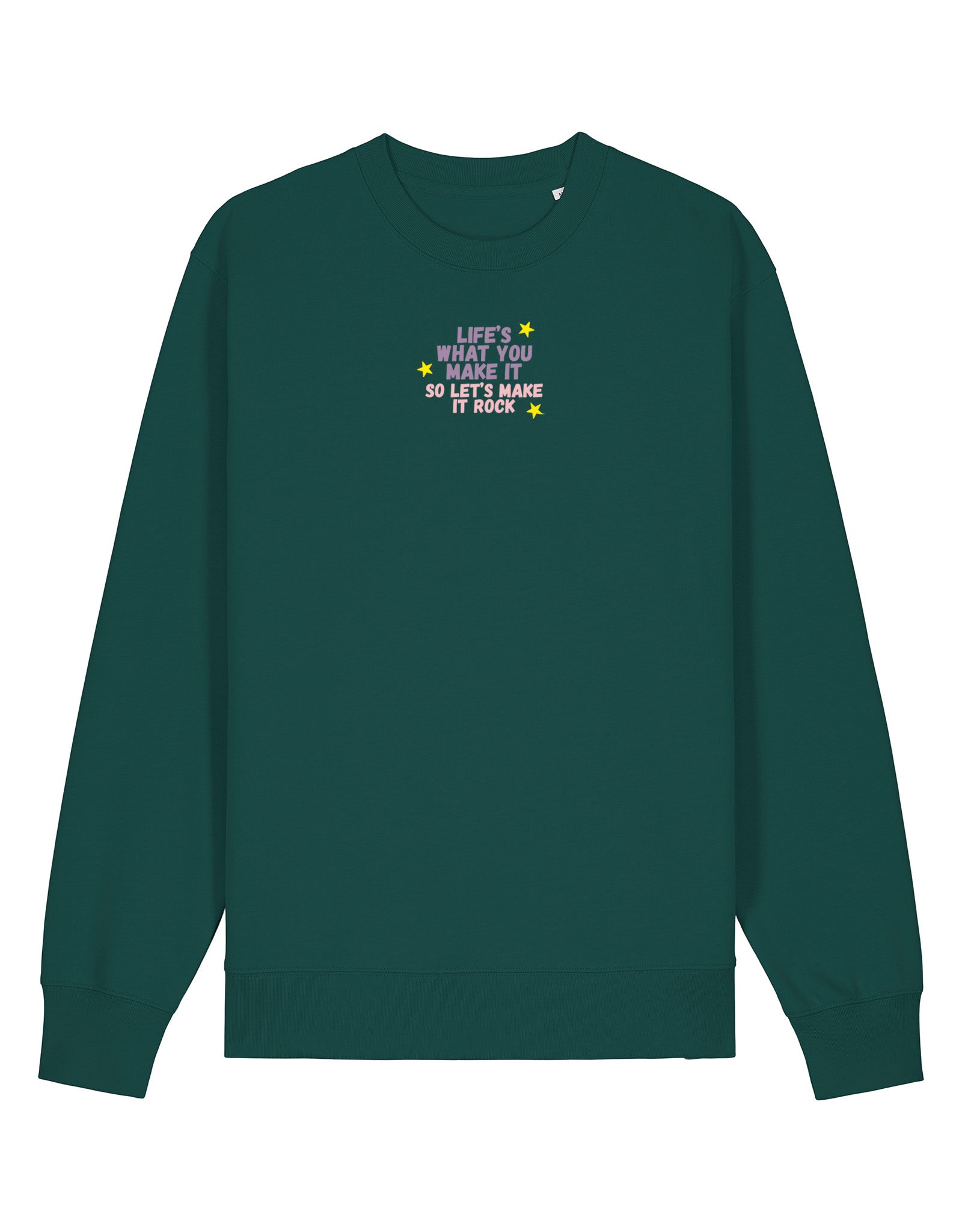 Hannah Lyrics Embroidered Organic Cotton Sweatshirt