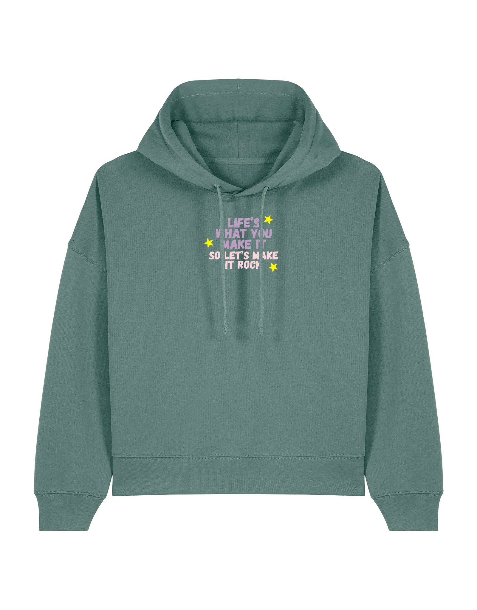 Hannah Lyrics Embroidered Boxy Organic Cotton Hoodie