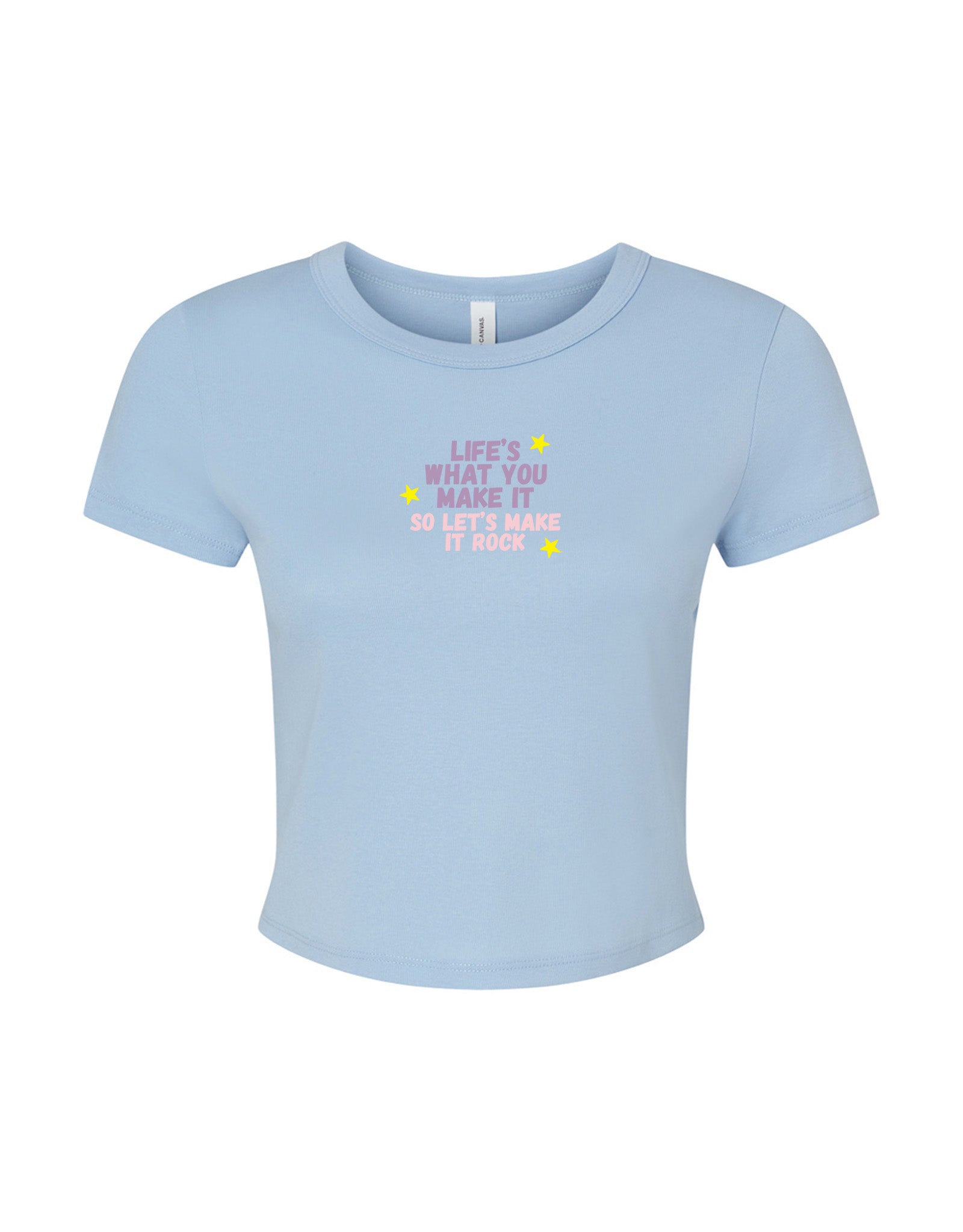 Hannah Lyrics Embroidered Micro Rib Baby Tee