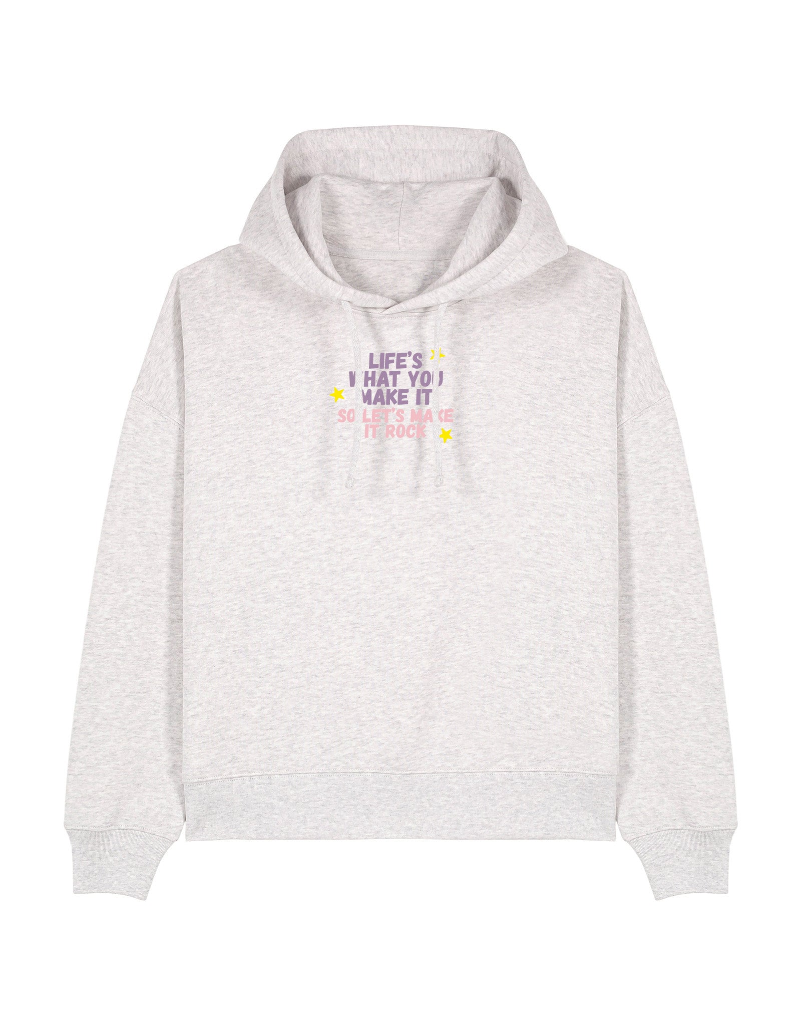 Hannah Lyrics Embroidered Boxy Organic Cotton Hoodie