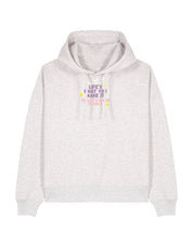 Hannah Lyrics Embroidered Boxy Organic Cotton Hoodie