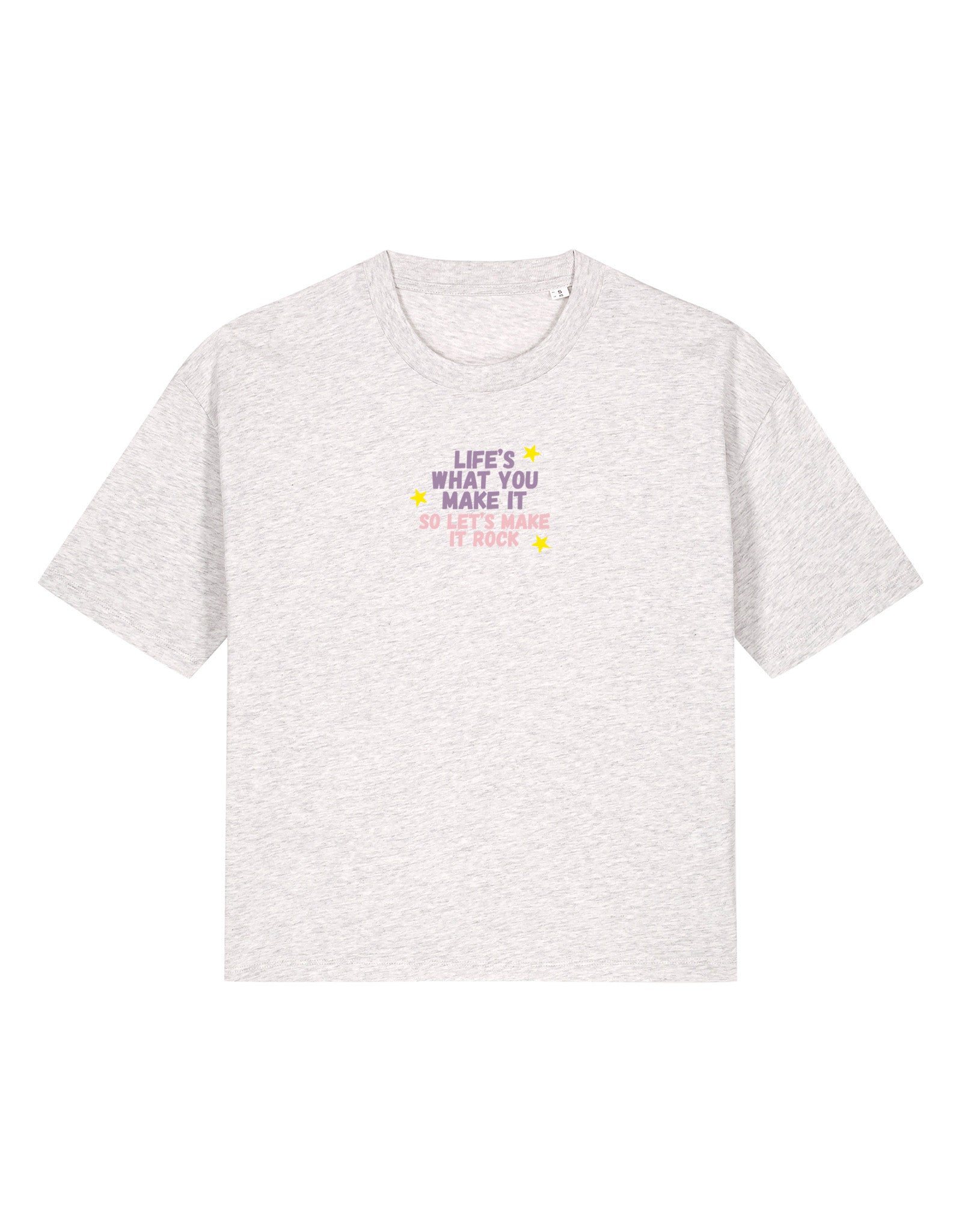 Hannah Lyrics Embroidered Boxy Organic Cotton Tee