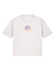 Hannah Lyrics Embroidered Boxy Organic Cotton Tee