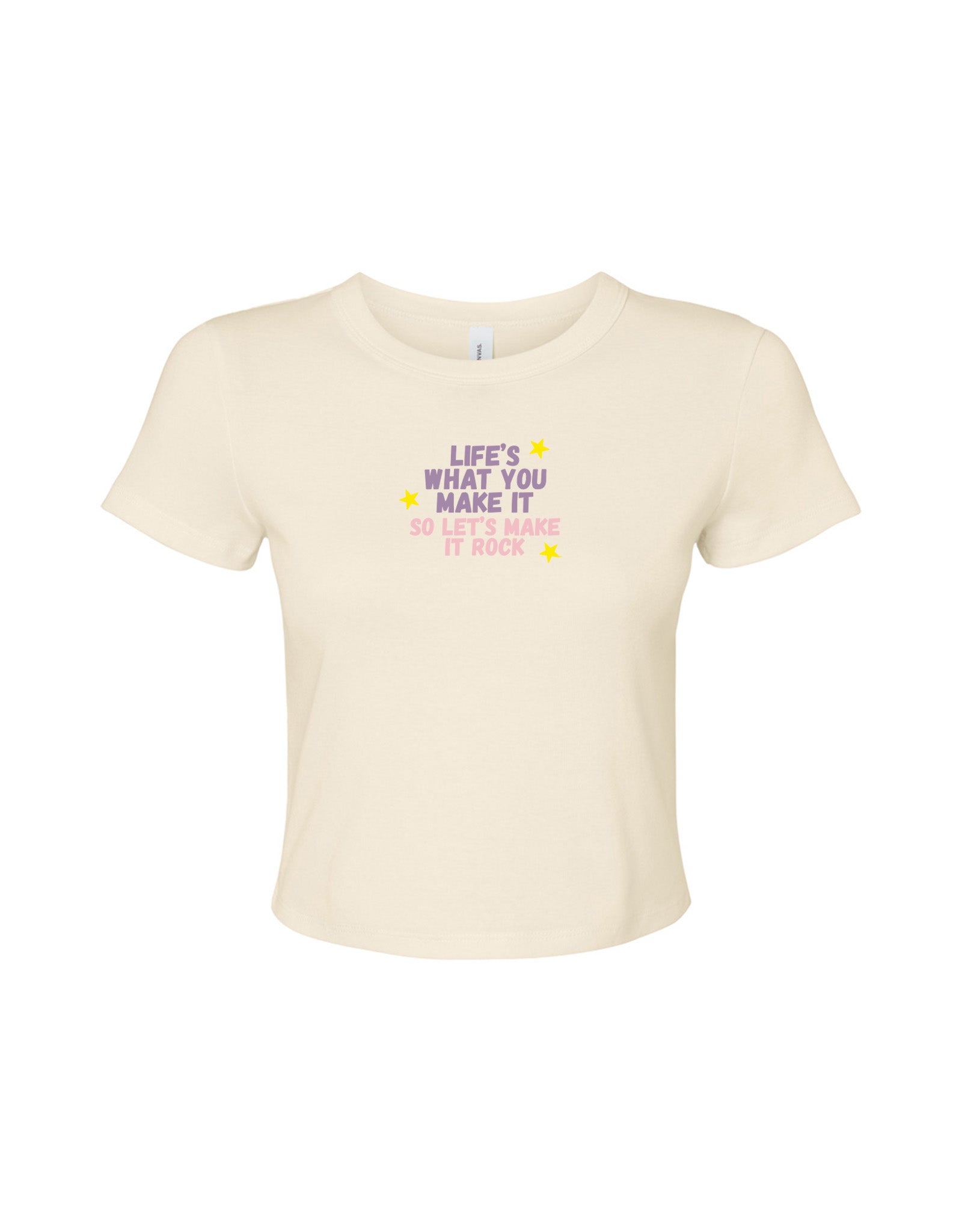 Hannah Lyrics Embroidered Micro Rib Baby Tee