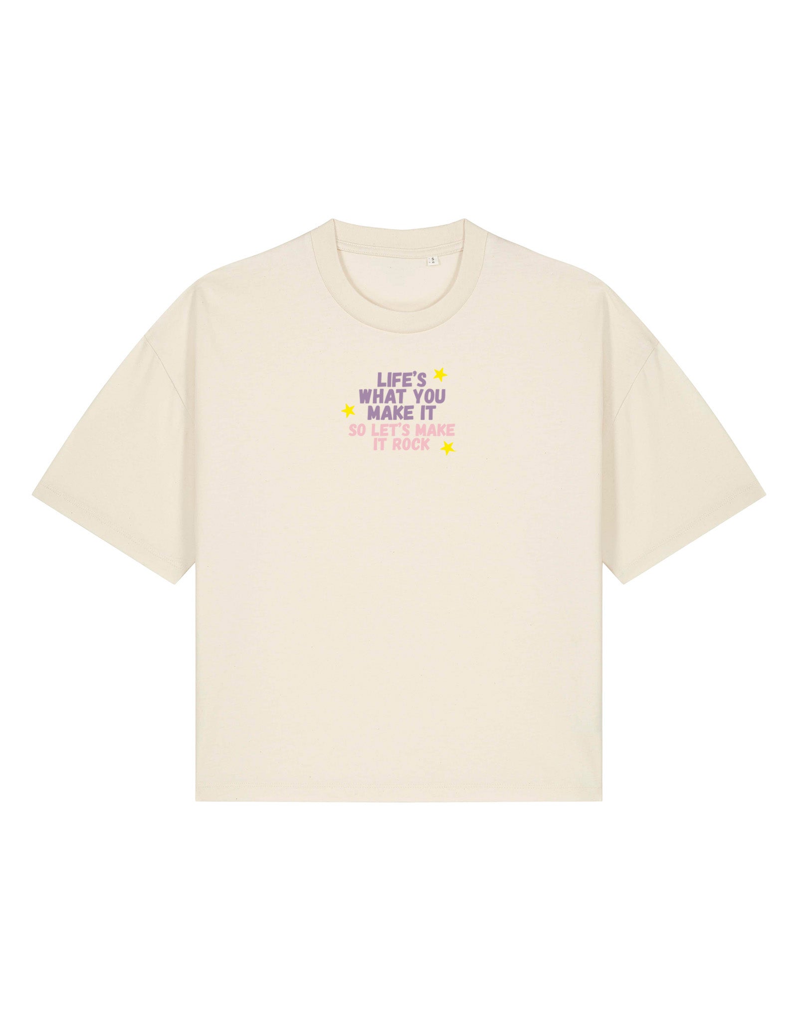 Hannah Lyrics Embroidered Boxy Organic Cotton Tee