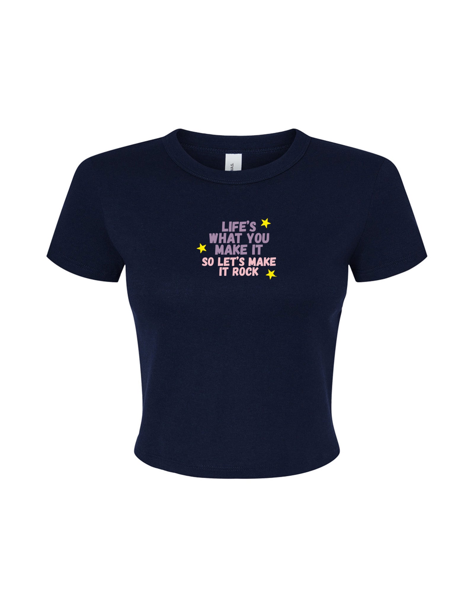 Hannah Lyrics Embroidered Micro Rib Baby Tee