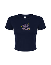 Hannah Lyrics Embroidered Micro Rib Baby Tee