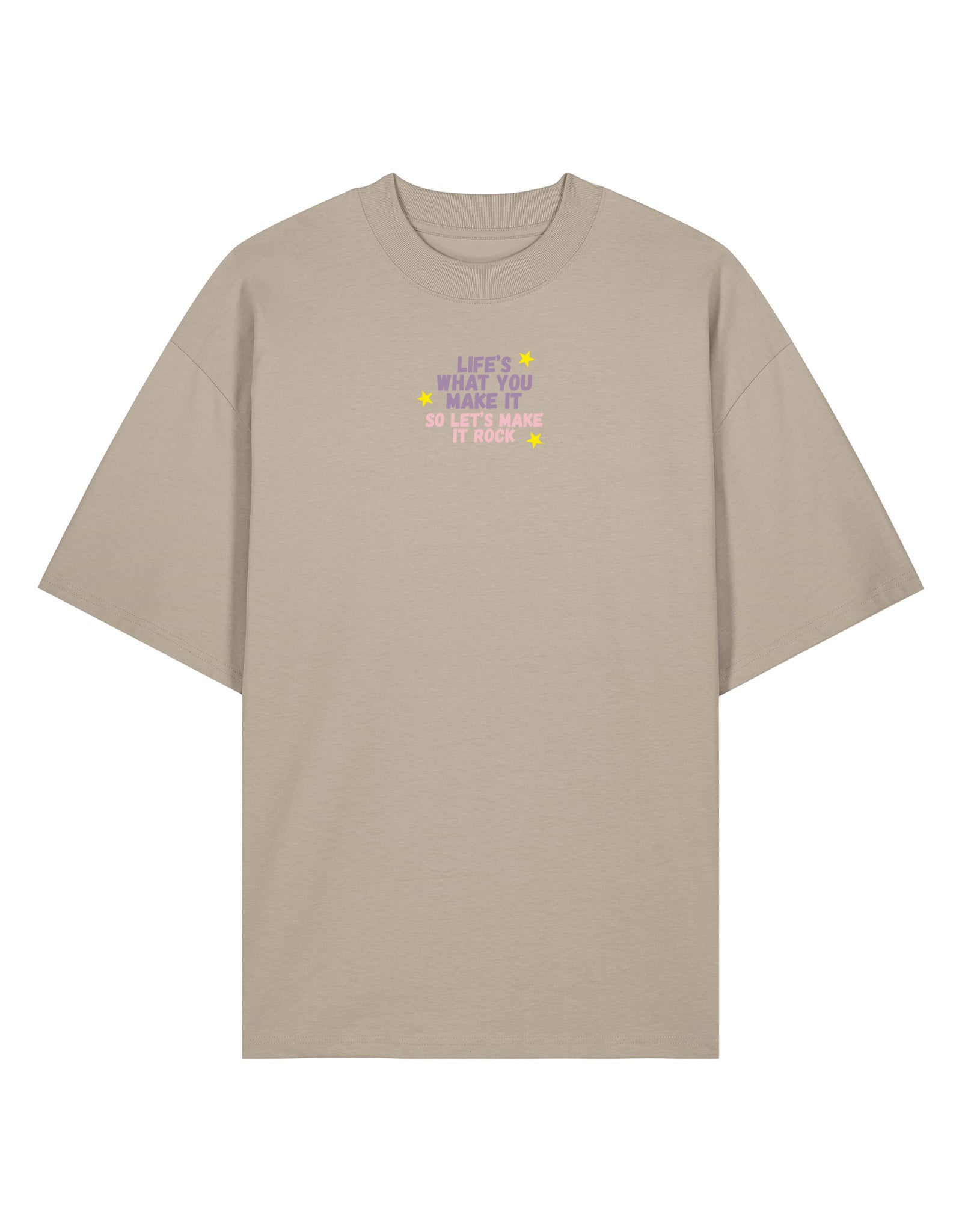 Hannah Lyrics Embroidered Oversized Organic Cotton Tee