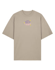 Hannah Lyrics Embroidered Oversized Organic Cotton Tee