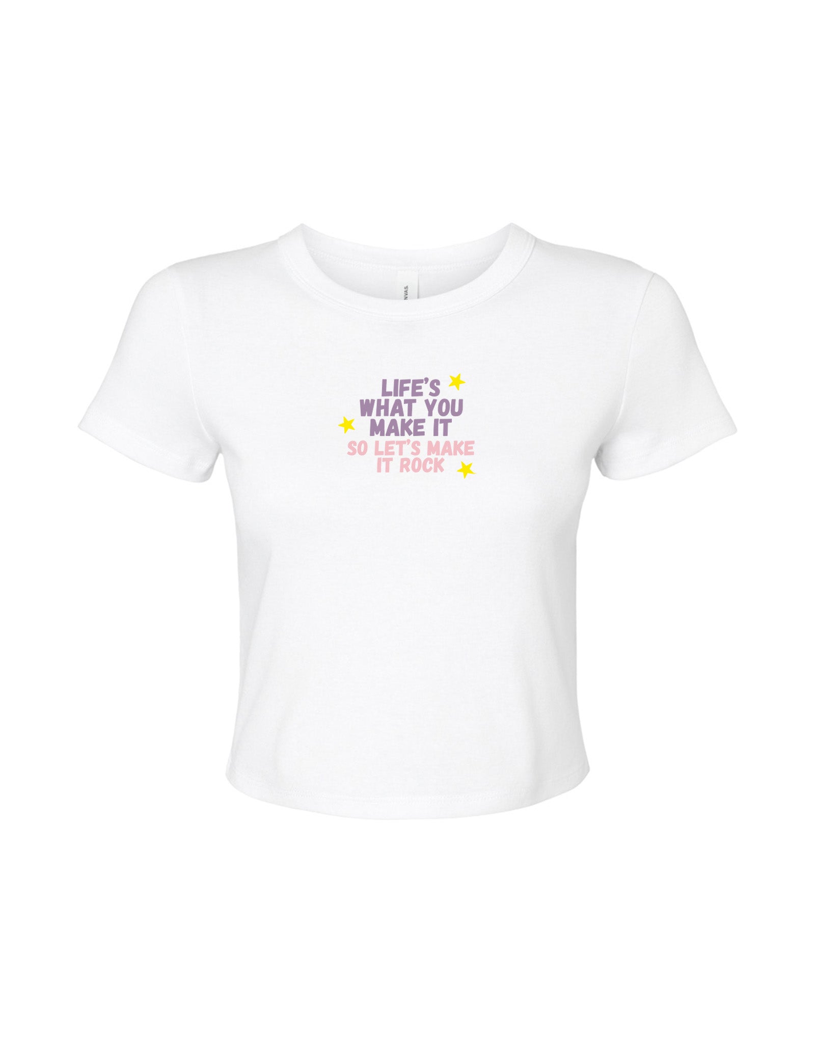 Hannah Lyrics Embroidered Micro Rib Baby Tee