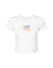 Hannah Lyrics Embroidered Micro Rib Baby Tee